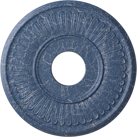 Ekena Millwork Berkshire Ceiling Medallion (Canopies up to 7"), 15 3/4"OD x 3 7/8"ID x 3/4"P, Americana Crackle CM15BEAMC